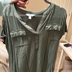 Market & Spruce Sage Green Blouse